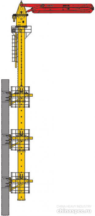 Общий чертёж бетонораспределительной стрелы SANY HGB38