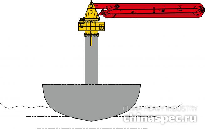 Общий чертёж мобильной корабельной бетонораспределительной стрелы SANY HGC38