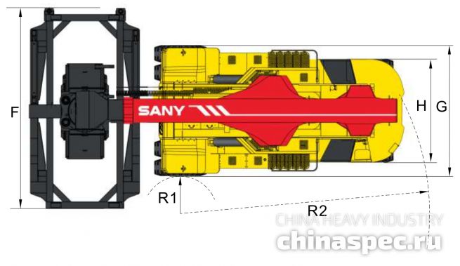 Размеры ричстакера SANY SRSC4032C3-S