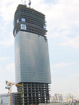 Строительство башни Федерация в Москве Сити