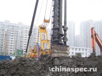 Сваебойная установка SANY SF808 на строительстве дороги Хунцяо в Шанхае