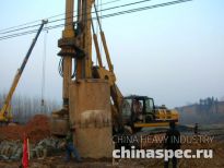 Буровая установка SANY SR250 на строительстве Гуанчжоу-Синьгуан