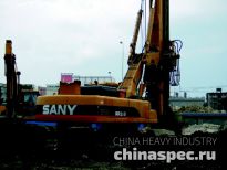 SANY SR250 на строительстве дороги Таншань-Шихуань
