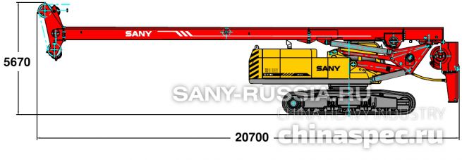 Буровая установка SANY SR420 в транспортном положении (вариант 1)