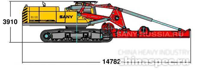 Буровая установка SANY SR420 в транспортном положении (вариант 2)