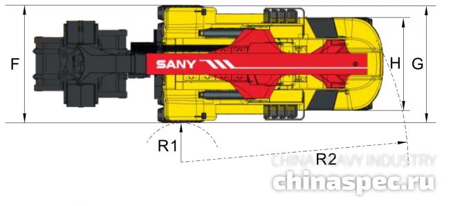 Размеры ричстакера SANY SRSW31C
